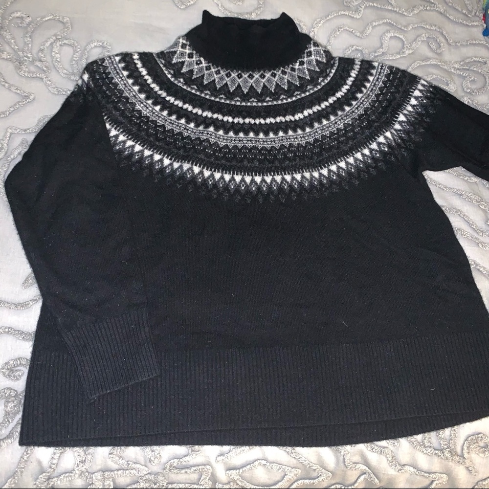 Vineyard Vines Nordic Fair Isle Cashmere Mockneck Sweater VGUC